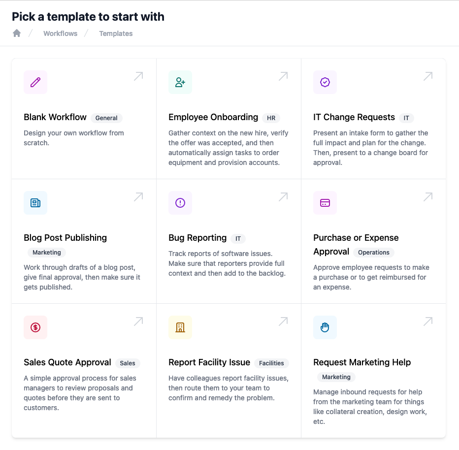 Wrangle Workflow Templates